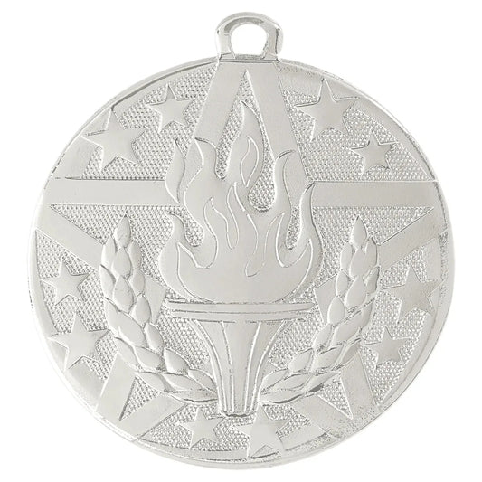 Silver 2" Superstar Torch Medal