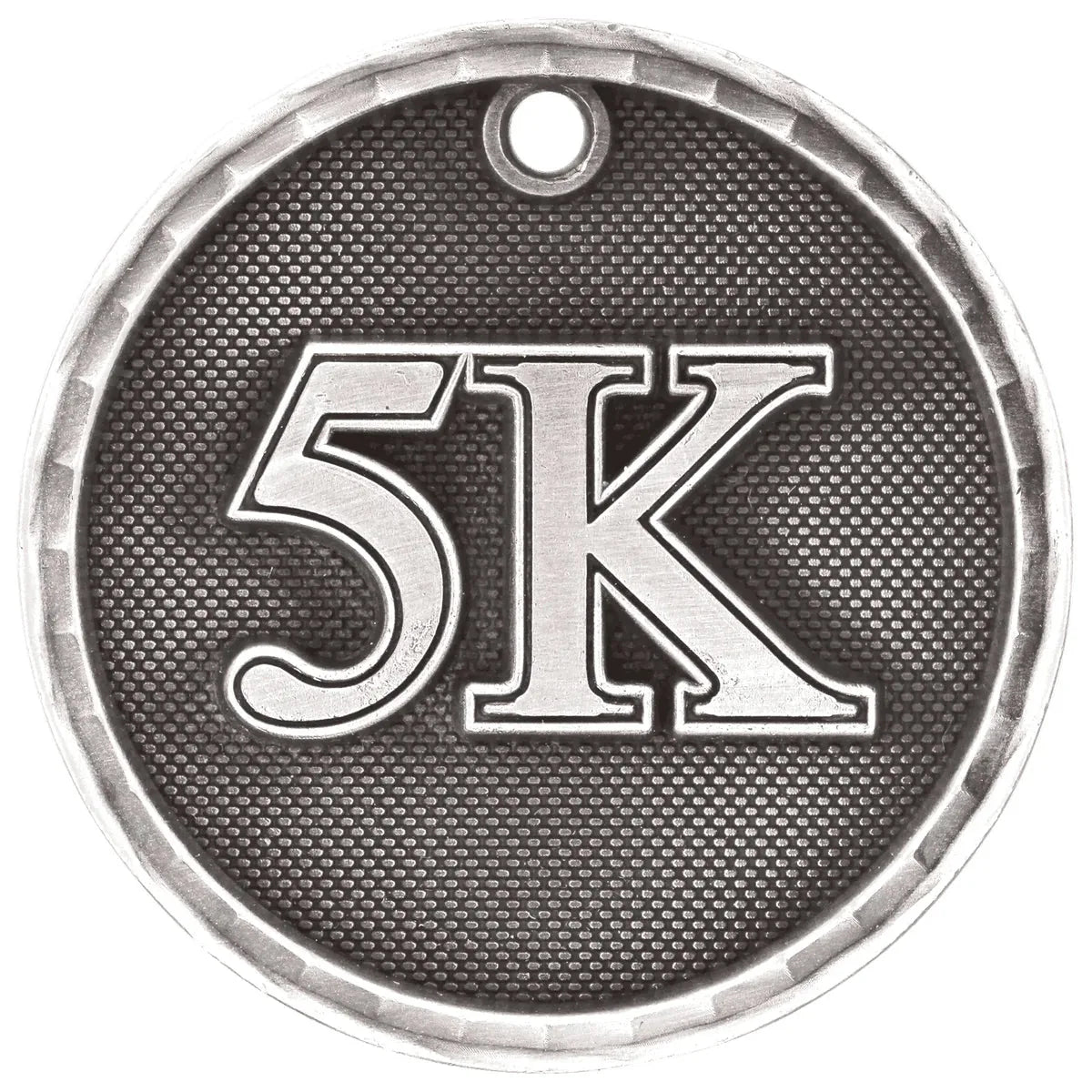 Antique Silver 2" 3D 5K Medal