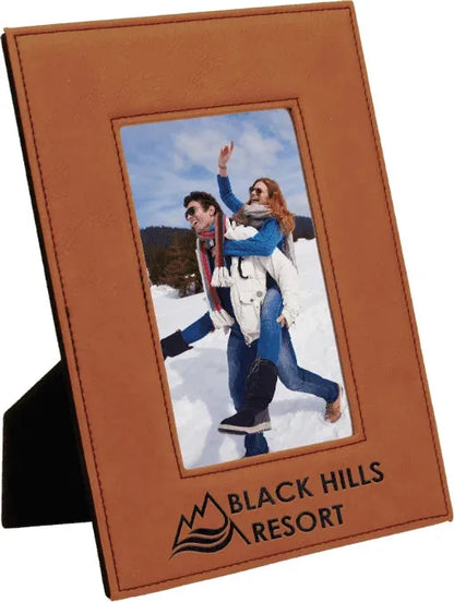 Rawhide 4" x 6" Laserable Leatherette Photo Frame