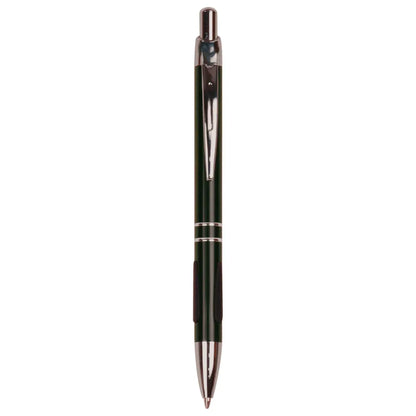Black with Silver Trim Laserable Pen with Gripper