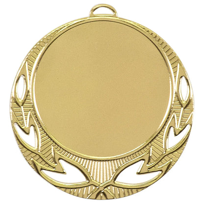 Bright Gold 2 3/4" Open Wreath 2" Insert Holder Medal