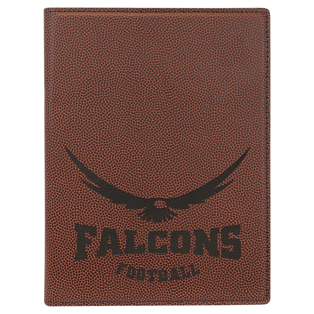 Football 7" x 9" Laserable Leatherette Small Portfolio with Notepad