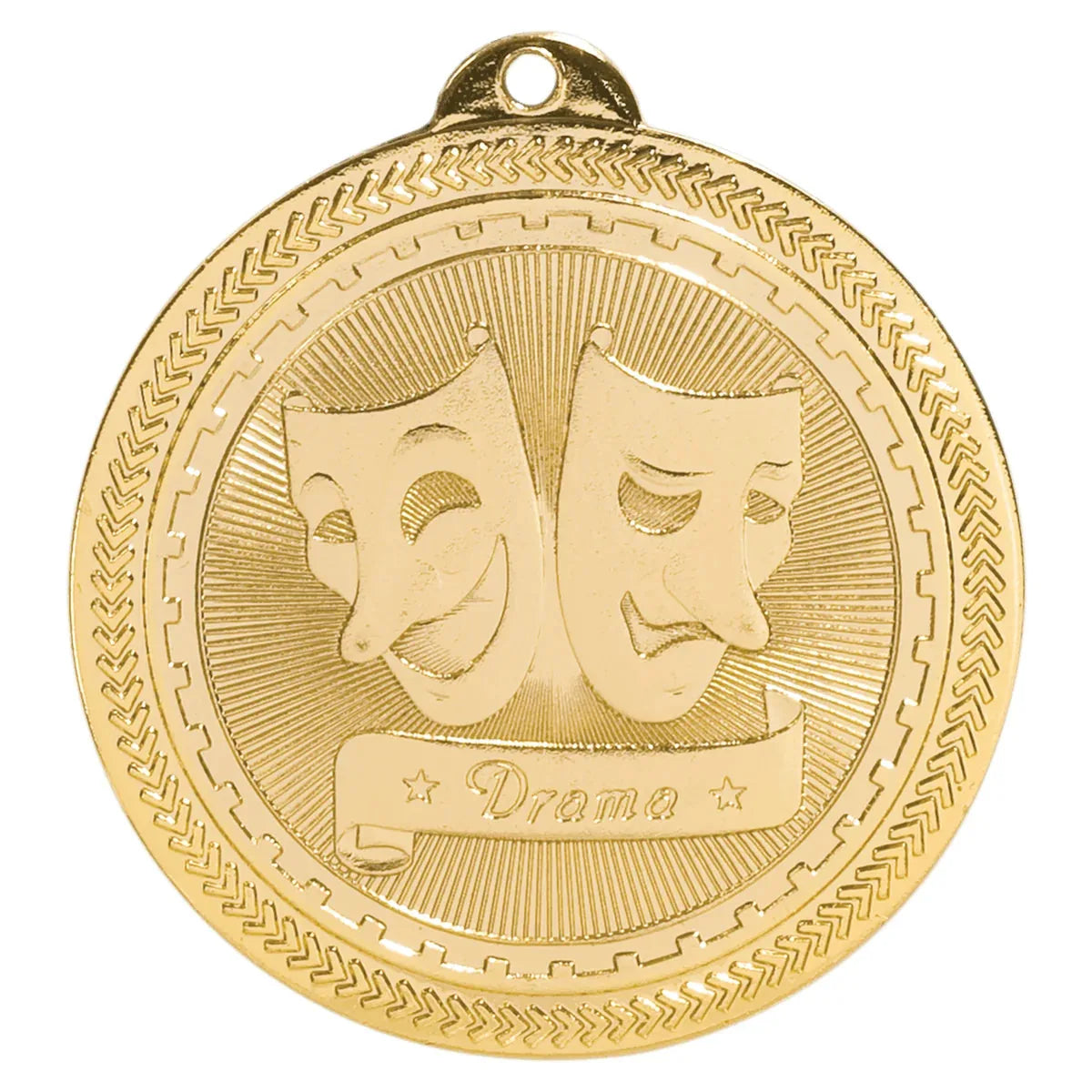 Bright Gold 2" Drama Laserable BriteLazer Medal