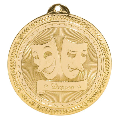 Bright Gold 2" Drama Laserable BriteLazer Medal