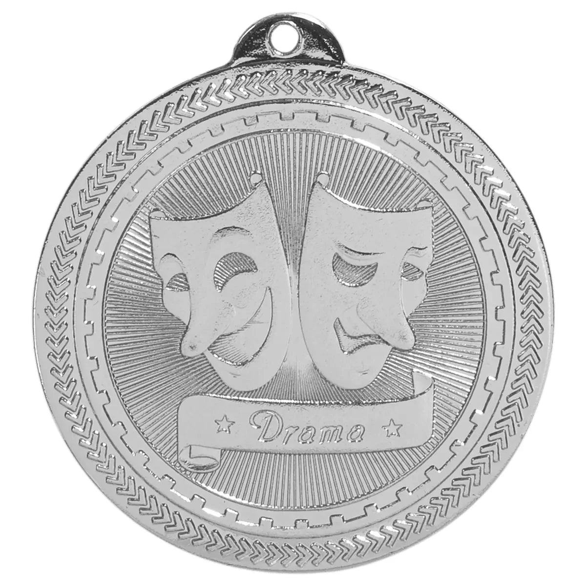 Bright Silver 2" Drama Laserable BriteLazer Medal