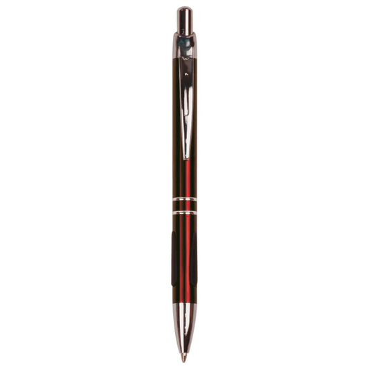 Burgundy with Silver Trim Laserable Pen with Gripper