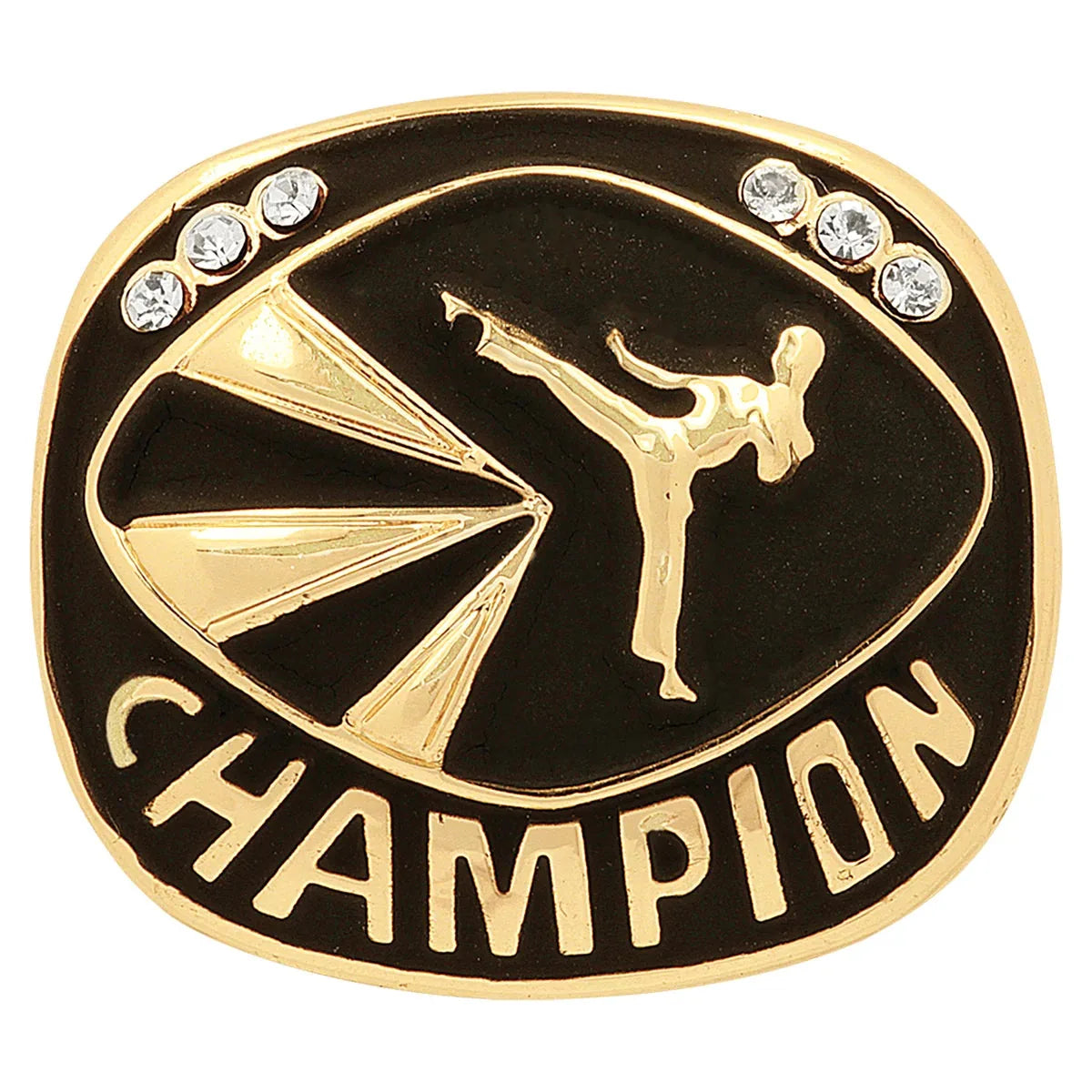Gold Martial Arts Champion Ring Insert