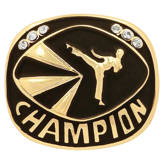 Gold Martial Arts Champion Ring Insert