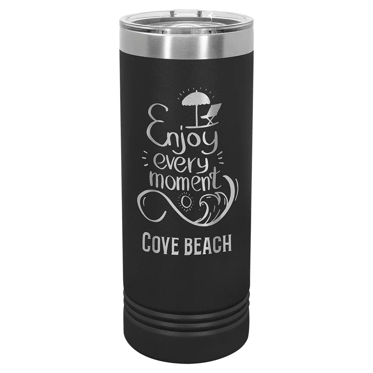 Black Polar Camel 22 oz. Skinny Tumbler with Slider Lid