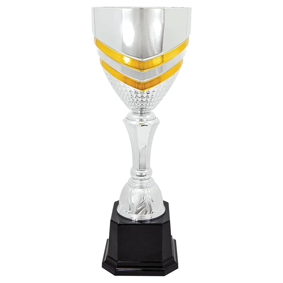 17" Completed Metal Cup Trophy on Plastic Base