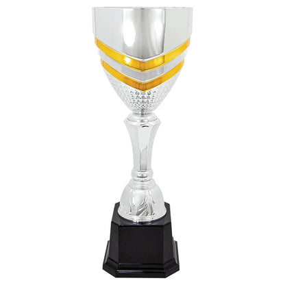 17" Completed Metal Cup Trophy on Plastic Base
