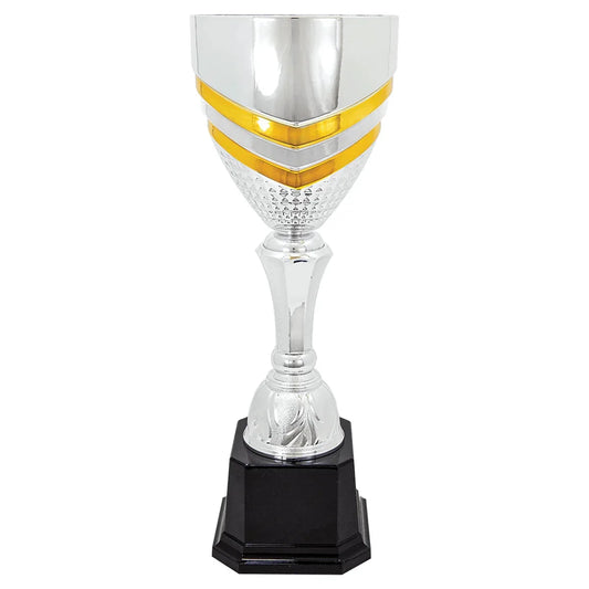 17" Completed Metal Cup Trophy on Plastic Base