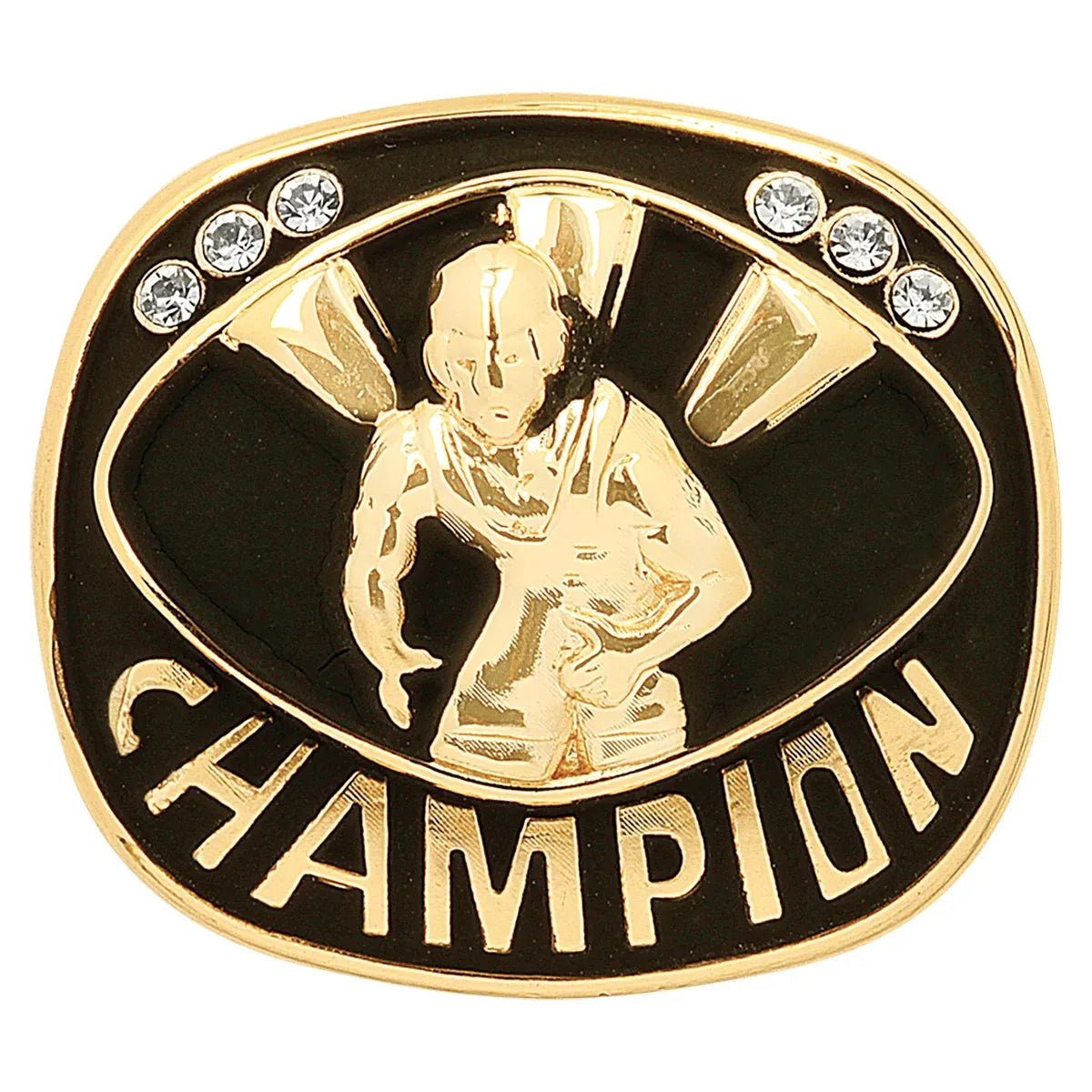 Gold Wrestling Champion Trophy Insert Disc — 2" Award Medallion