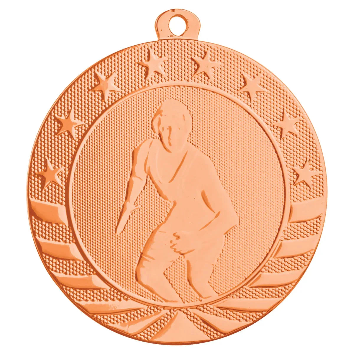 Bright Bronze 2 3/4" Wrestling Starbrite Medal