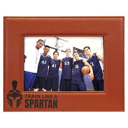 Basketball 5" x 7" Laserable Leatherette Photo Frame