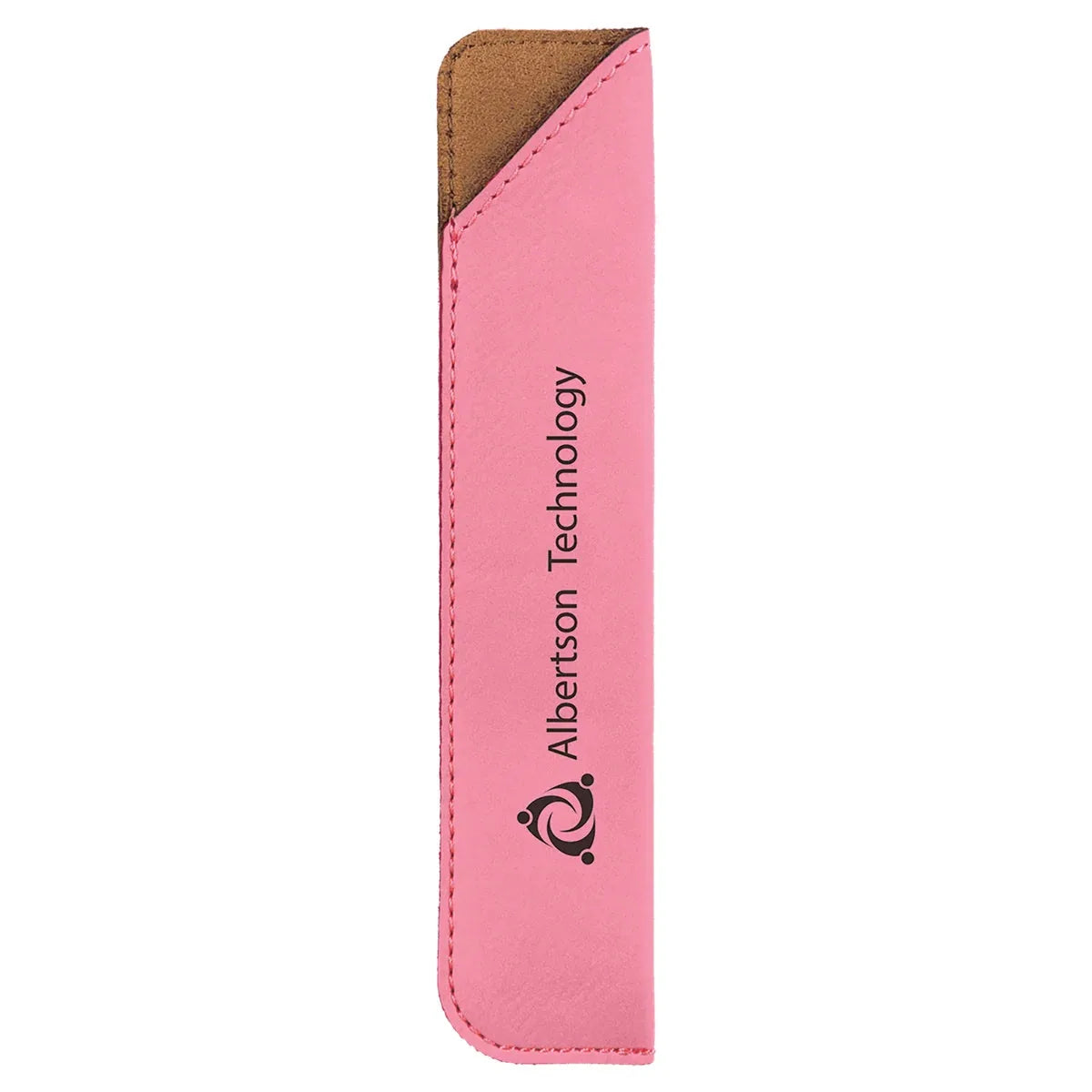 Pink 6 1/4" Laserable Leatherette Pen Sleeve