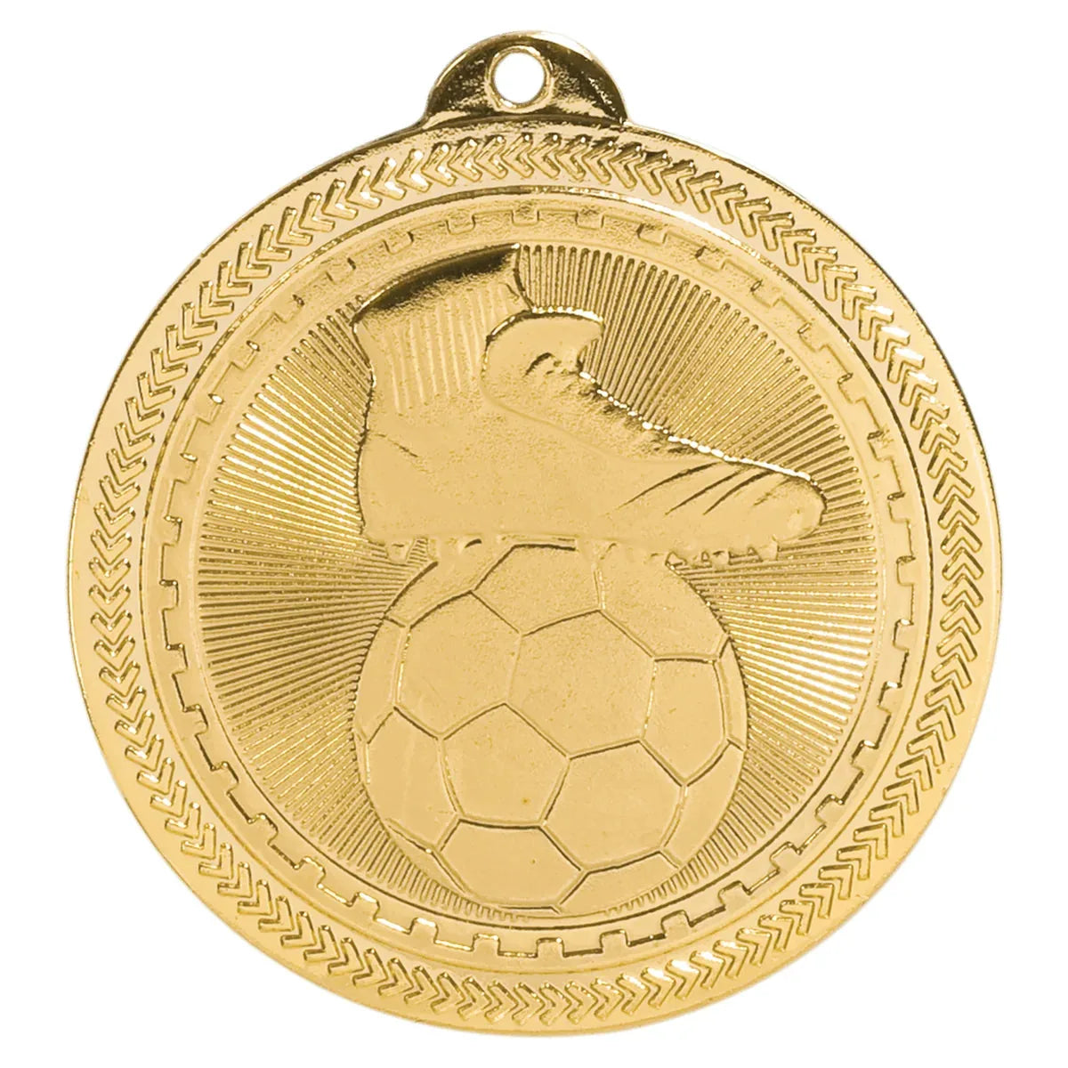 Bright Gold 2" Soccer Laserable BriteLazer Medal