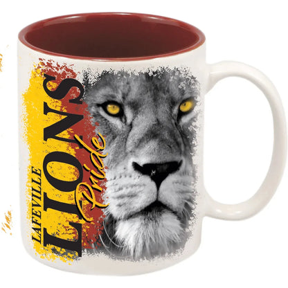 White Maroon 11 oz. Sublimatable Ceramic Mug