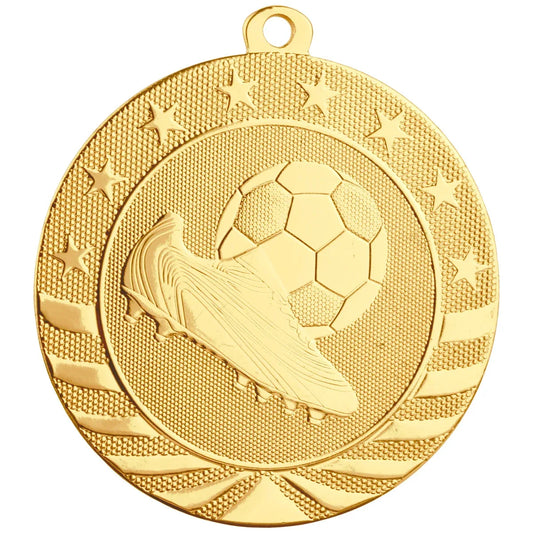 Bright Gold 2 3/4" Soccer Starbrite Medal
