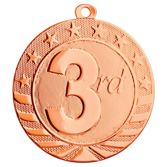 2" Bright Bronze 3rd Place Starbrite Medal