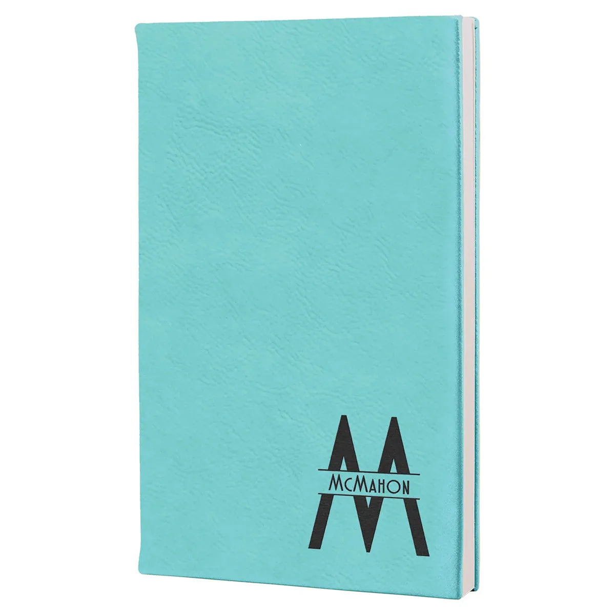 Teal 5 1/4" x 8 1/4" Laserable Leatherette Journal with Lined Notepad
