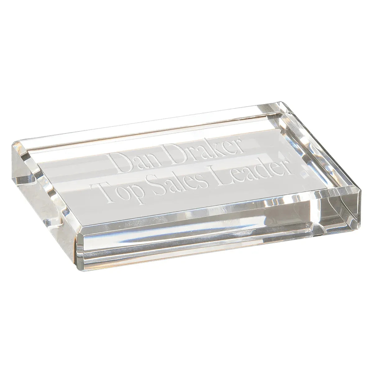 4" x 3" Crystal Rectangle Paperweight