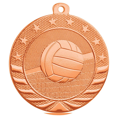 Bright Bronze 2" Volleyball Starbrite Medal