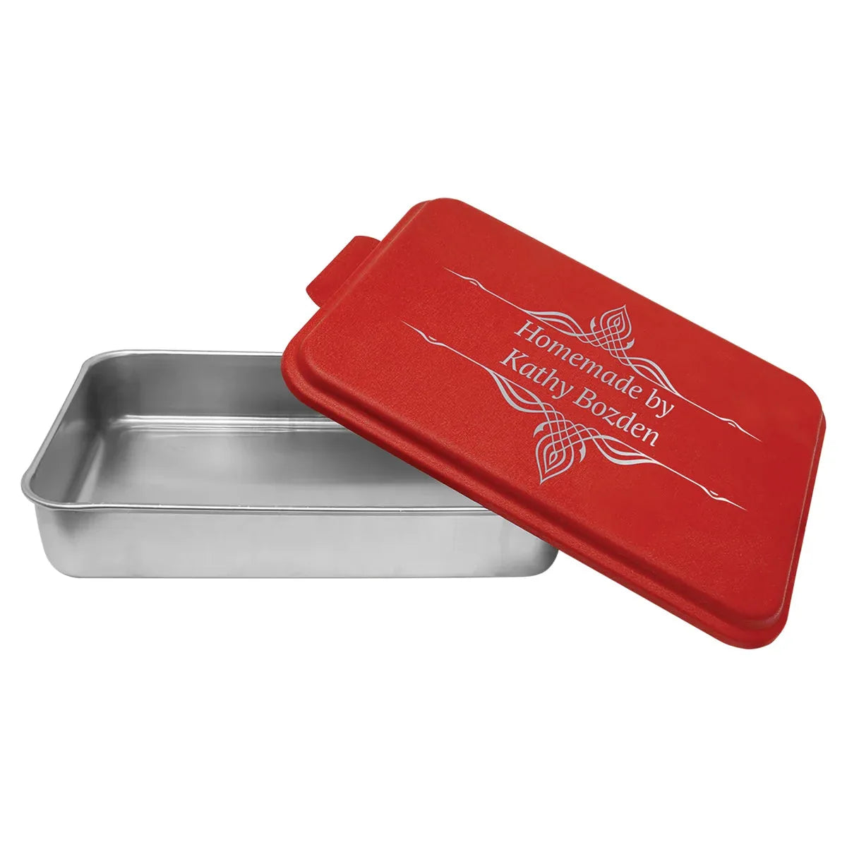Red 9" x 13" Aluminum Cake Pan with Lid