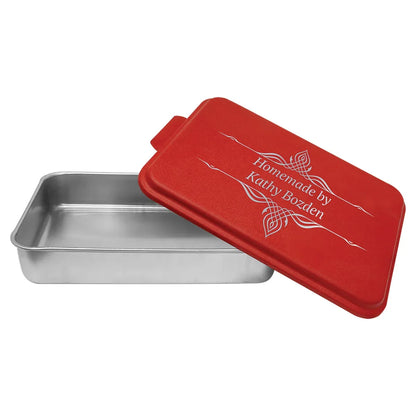 Red 9" x 13" Aluminum Cake Pan with Lid