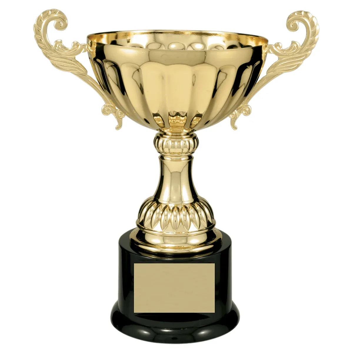Gold 2 9 3/4" Completed Metal Cup Trophy on Plastic Base