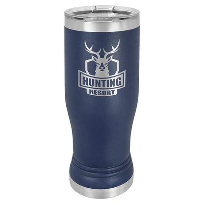 Navy Blue Polar Camel 14 oz. Pilsner with Clear Lid
