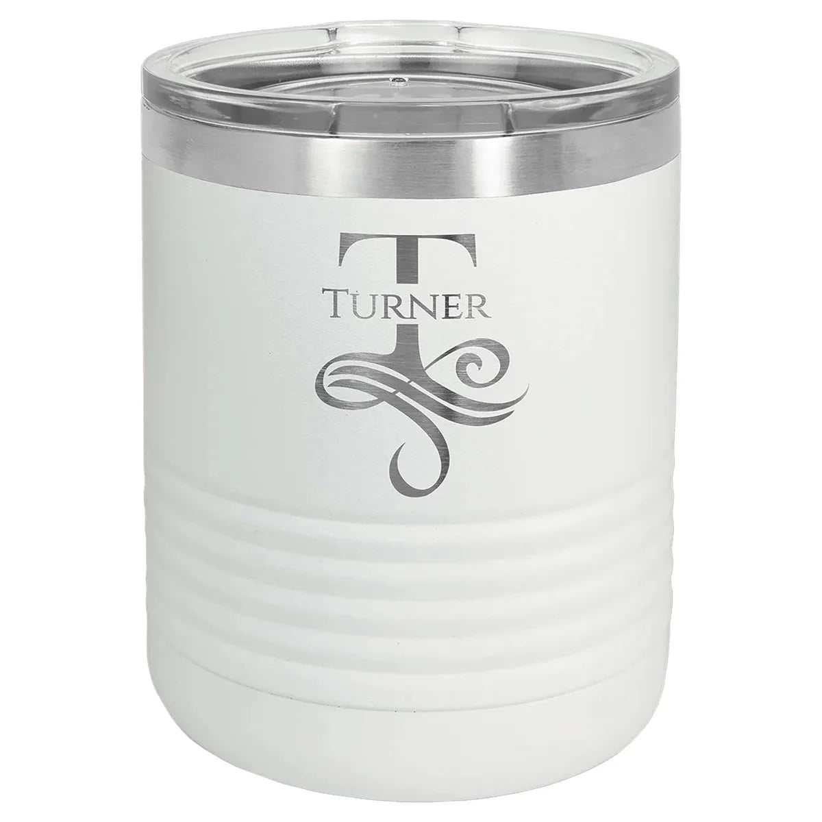 White Polar Camel 10 oz. Vacuum Insulated Ringneck Tumbler with Clear Lid