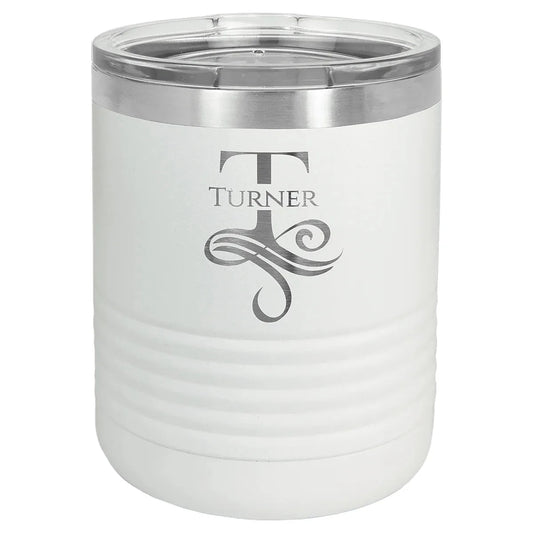 White Polar Camel 10 oz. Vacuum Insulated Ringneck Tumbler with Clear Lid