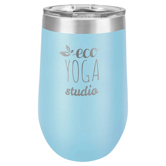 Light Blue Polar Camel 16 oz. Vacuum Insulated Stemless Tumbler with Lid