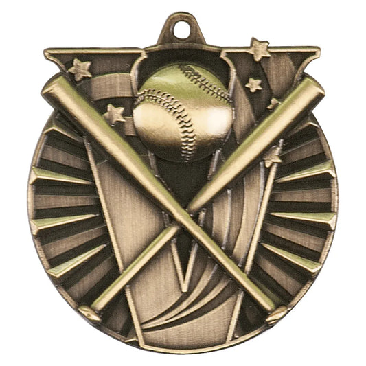 Antique Gold 2" Baseball/Softball Victory Medal