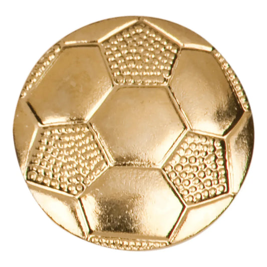 Gold Soccer Metal Chenille Letter Insignia
