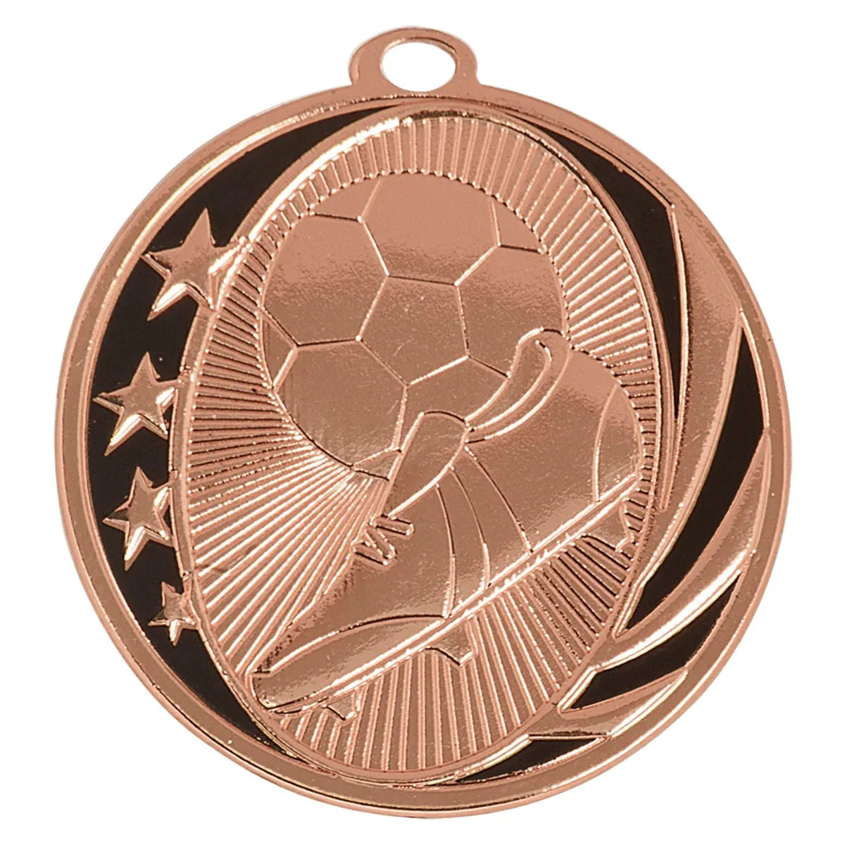 Bright Bronze 2" Soccer Laserable MidNite Star Medal