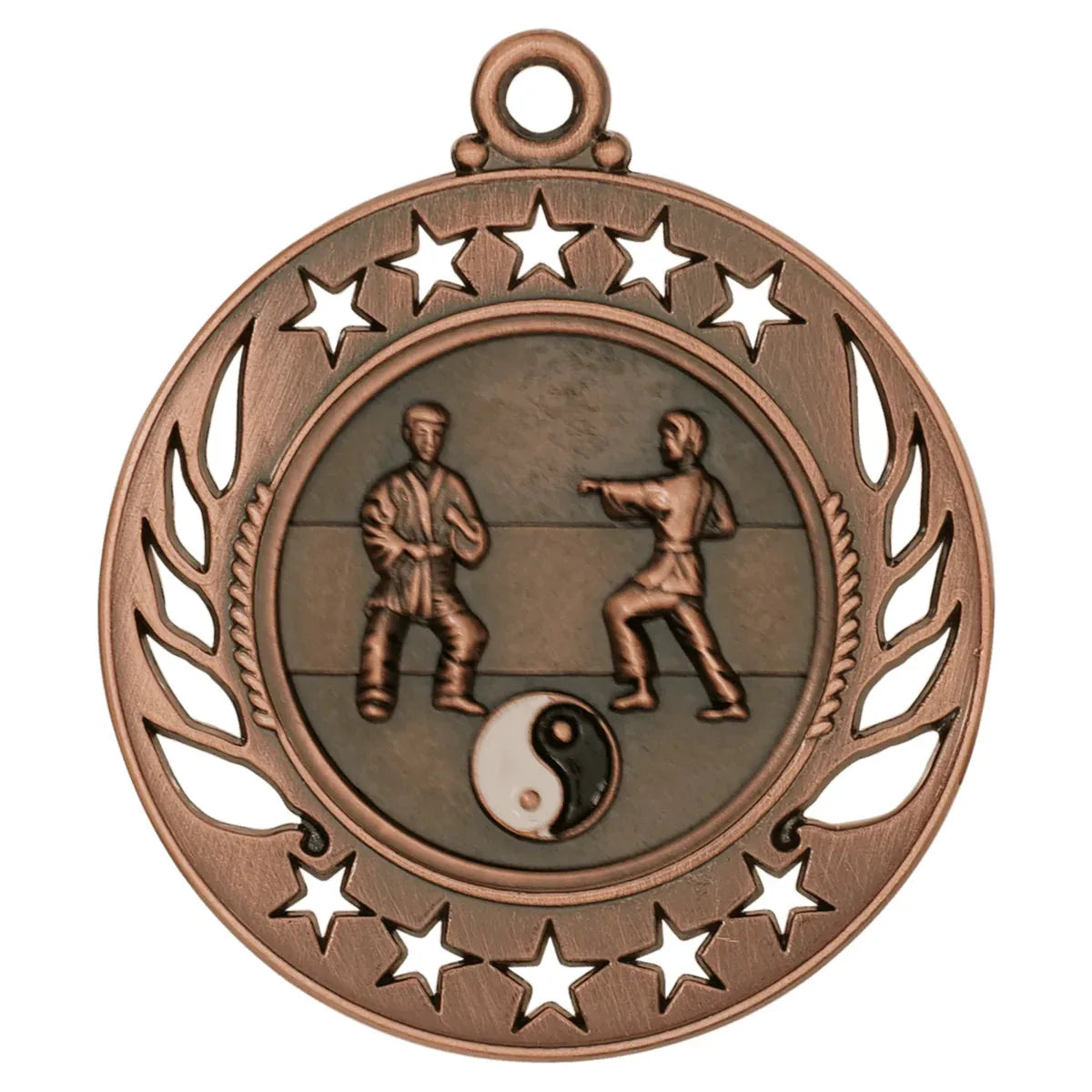Antique Bronze 2 1/4" Martial Arts Galaxy Medal