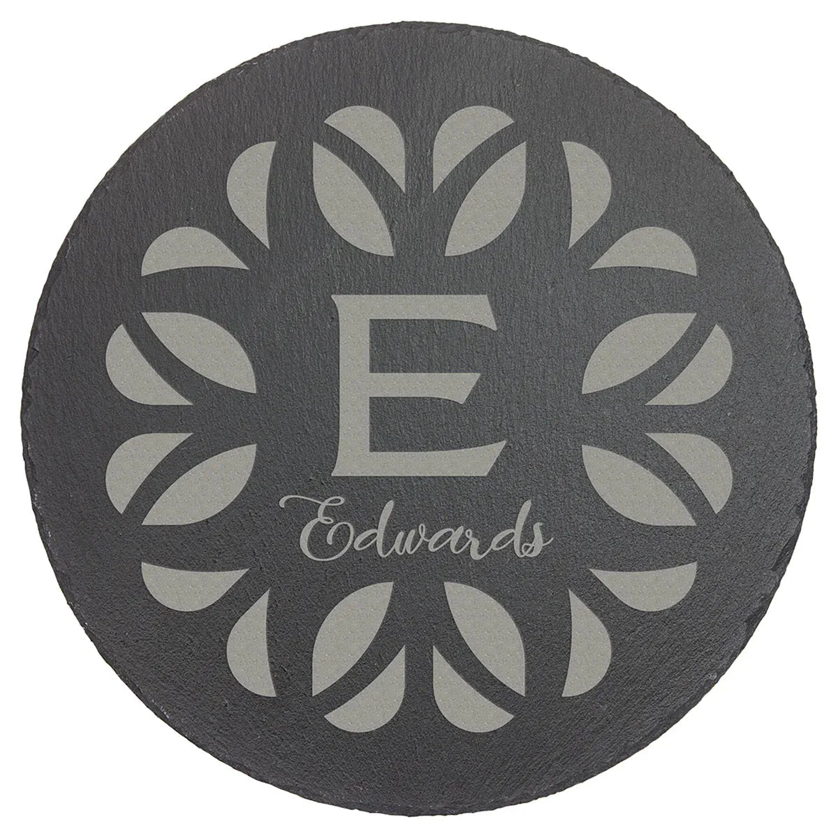 11 3/4" Round Slate Decor with Foam Pads