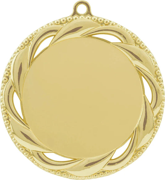 Bright Gold 2 3/4" Rosette 2" Insert Holder Medal