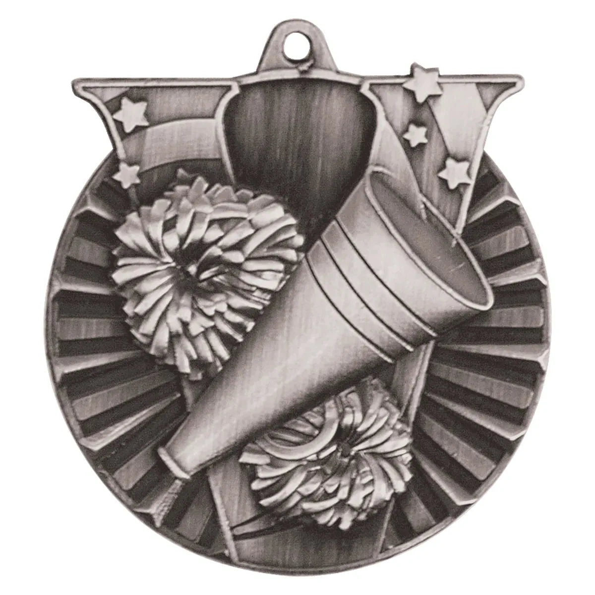 Antique Silver 2" Cheer Victory Medal