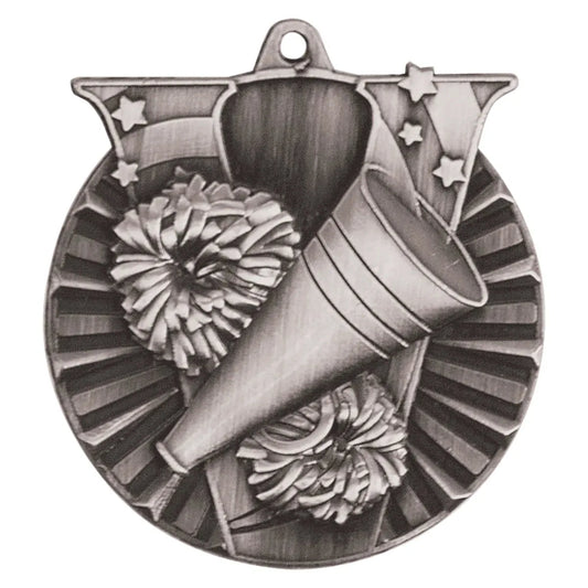Antique Silver 2" Cheer Victory Medal