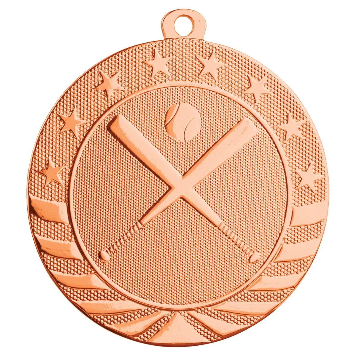 Bright Bronze 2 3/4" Baseball/Softball Starbrite Medal