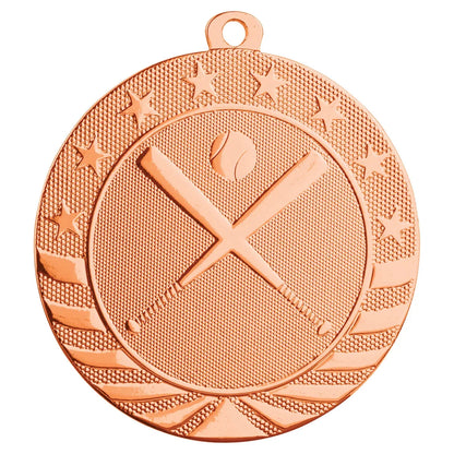 Bright Bronze 2 3/4" Baseball/Softball Starbrite Medal