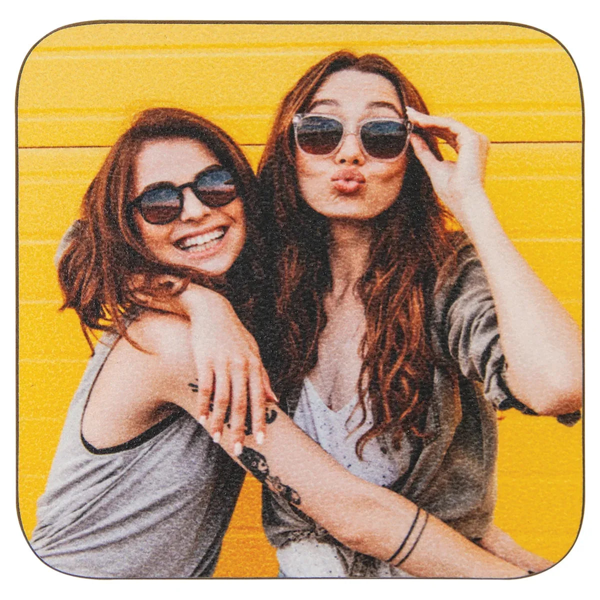 3.5" x 3.5" White Textured Unisub Sublimatable Coaster