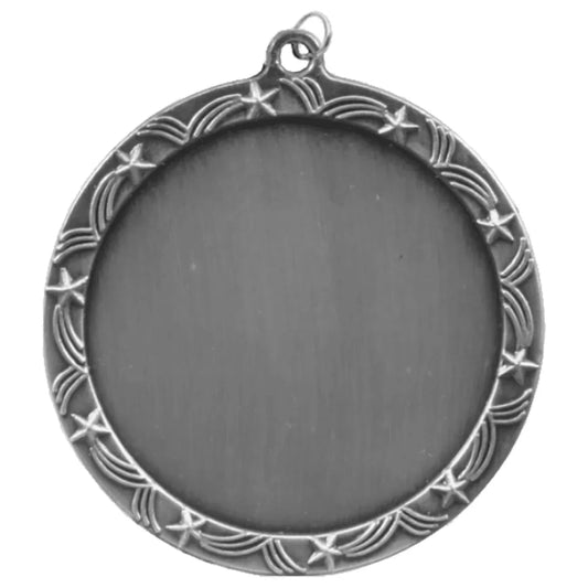 Antique Silver 2 1/2" Stars 2" Insert Holder Medal