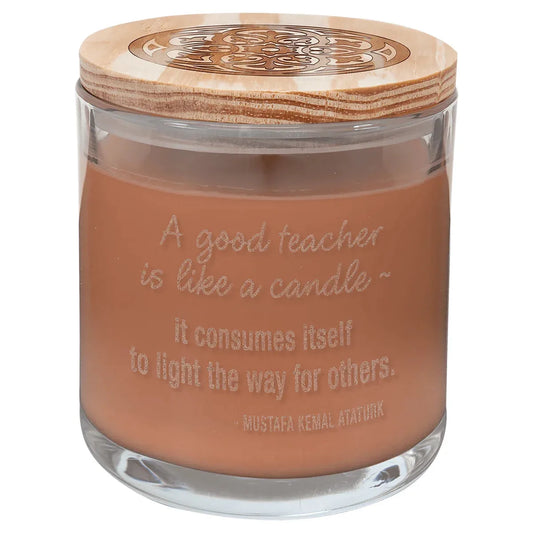 14 oz. Tropical Coconut Candle in a Glass Holder with Wood Lid