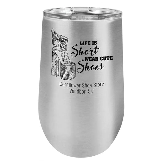 Stainless Steel Polar Camel 16 oz. Vacuum Insulated Stemless Tumbler with Lid