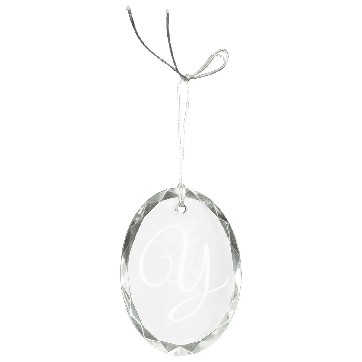 3" Crystal Faceted Oval Ornament