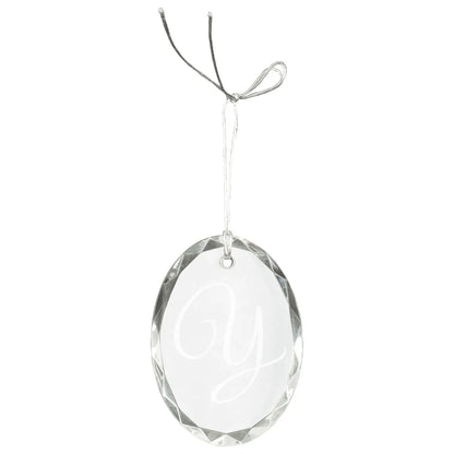 3" Crystal Faceted Oval Ornament